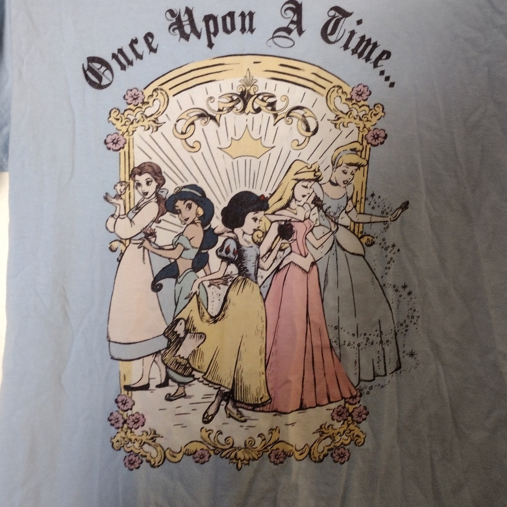 Disney Princess T-shirt light blue 100% cotton size Small - Picture 5 of 7